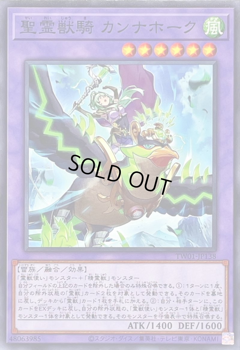画像1: 聖霊獣騎カンナホーク(イラスト違い)/ノーマル【融合】《TW01-JP138》 (1)